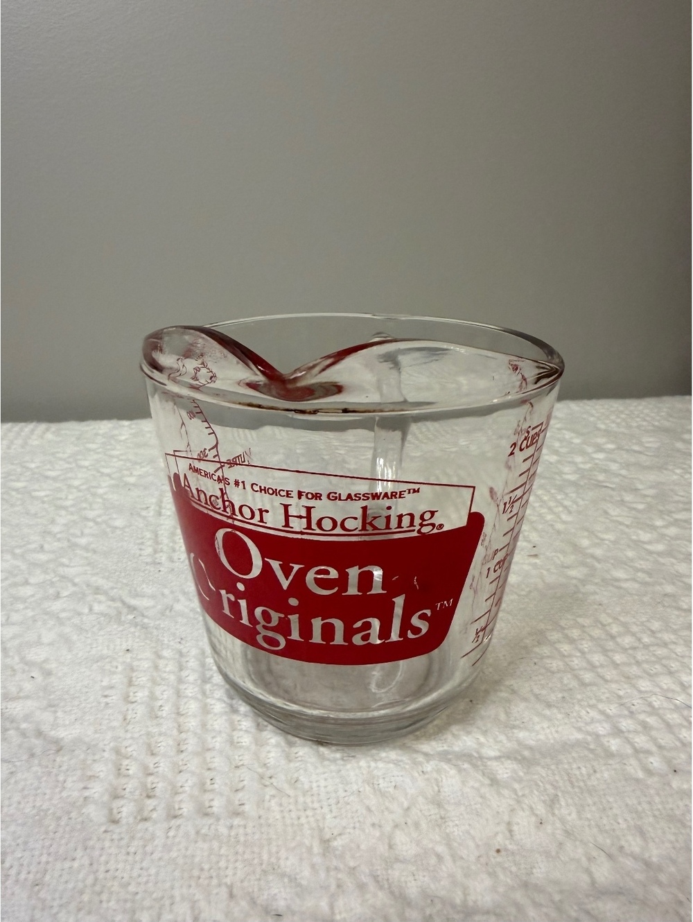 Anchor Hocking Oven Originals 2 cups vintage glass measuring cup